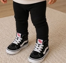 Vans Toddler Sk8-Hi Zip Black and White High-Top Sneakers