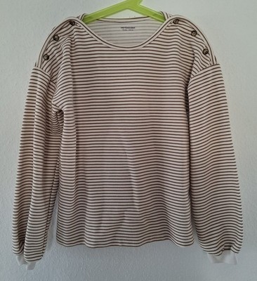 vertbaudet Mädchen Pullover Sweater Sweatshirt Gestreift Langarm Gr. 140 Kinder