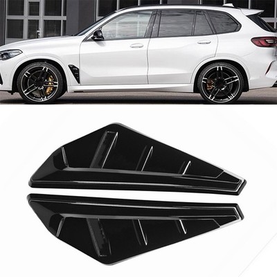 For 2019-2022 BMW X5 X5M G05 Black Side Wing Air Flow Fender Vent Cover 2PCS/set