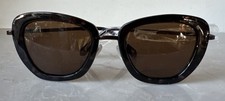 New With Tags Fossil FW163 Cat Eye Sunglasses Tortoise Brown Gift