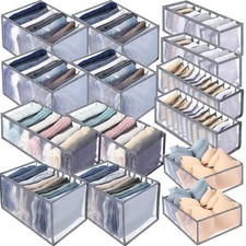 14 Pcs 6 Different Sizes Upgraded Wardrobe Clothes Organizer Jeans Organizer ...