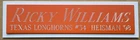 RICKY WILLIAMS HEISMAN NAMEPLATE AUTOGRAPHED Signed Football HELMET JERSEY PHOTO