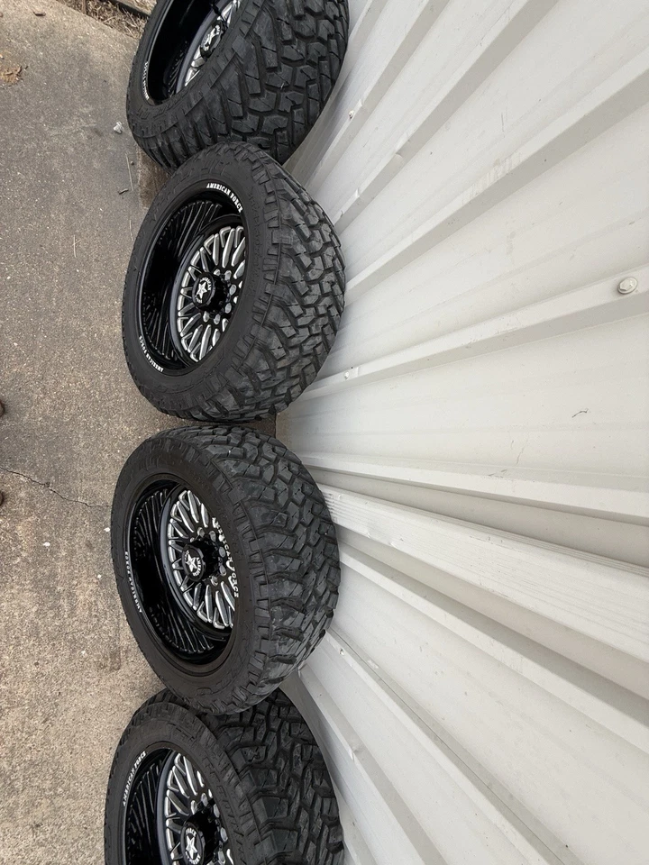(4) 24x12 American Force N09 Extort Black & Milled Wheels, -40mm Offset, 8x170 - Image 3 of 4