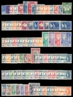 1945-46 KGVI Victory omnibus complete set of 164 stamps superb MNH.