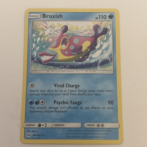 Bruxish 48/149 Regular Sun & Moon Base Set Pokemon Card