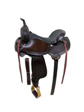 1-1283 16 inch New HR Saddlery Western Trail Saddle Long Wither Tree