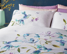 Image of VOYAGE MAISON TAFUNA ASTER SUPERKING SIZE DUVET COVER SET 100% COTTON SATEEN