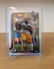 Savion Williams 2025 Topps Chrome Refractor Rookie Card #340 Green Bay Packers. rookie card picture
