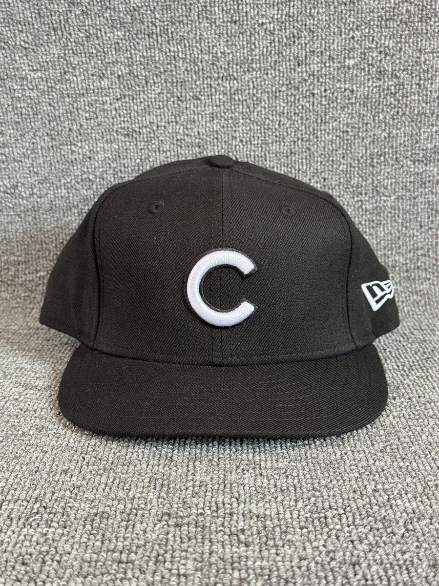 New Era Chicago Cubs 59FIFTY Fitted Hat Black 7 3 4 MLB Cap