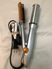 InStyler Rotating Straightening Brush Iron Styler IS1001 Silver Orange Works C2