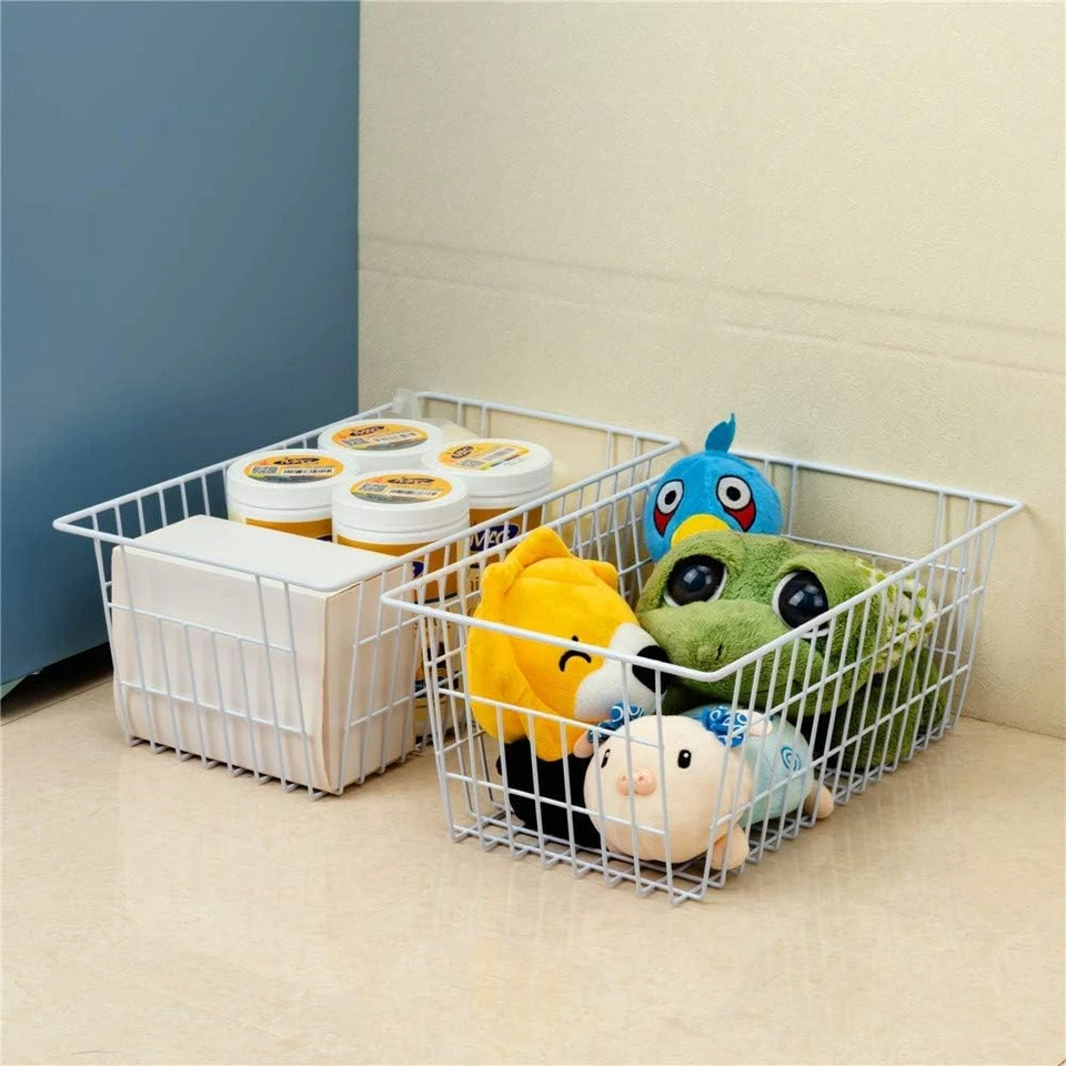 Freezer Baskets Wire Storage Baskets Farmhouse Organizer Storage Bins Lar - Image 2 of 4