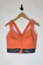 SHEFIT Flex Sports Bra 4 Luxe Medium Impact Orange Zip Front Sold Out