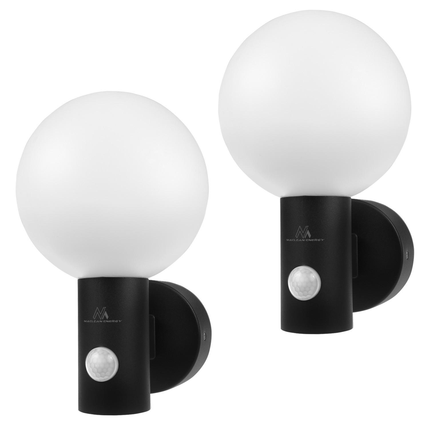 Lampes murales LED 15W éclairage extérieur automatique étanche noir avec capteur