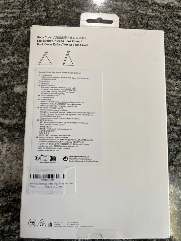 Samsung Book Cover for Samsung Galaxy Tab A8 - Silver - Image 2 of 3