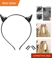 Gothic Devil Horns Hairband - Lightweight Headband for Halloween Festivities