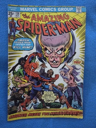 The Amazing Spider-Man Nov 1974 #138, Marvel Comics Mindworm, Combined Shipping