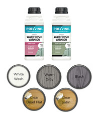 Polyvine Wax Finish Varnish - Dead Flat And Satin Finishes - All Colours & Sizes