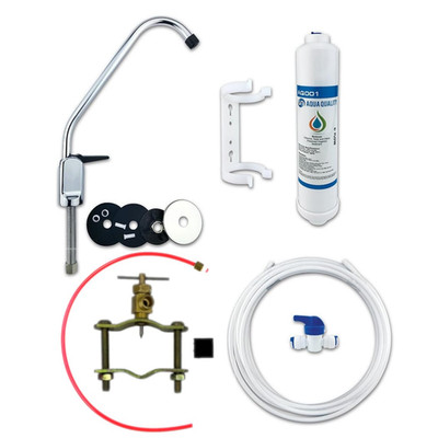 Unter Waschbecken Trinkwasserfilteranlage inkl. Wasserfilter Wasserhahn, Inline Wasser