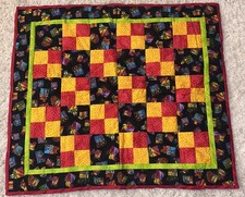 Handmade Quilt Bright Jazzy 40x44
