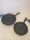 VTG BSR RARE CAST IRON SKILLETS FRYING PAN HEAT RING 5B & 3B SEASONED 8" & 6.5"