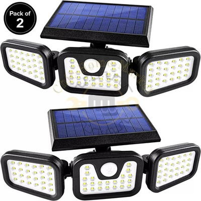 #ad 2 Pack LED Motion Sensor Solar Lights Outdoor IP65 Waterproof Security Lamp $19.99