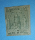 + 1884 Tonsberg Norway Castle Anchor Ship Flags Local Bypost S/A#4a 3o Imperf.Mh — photo 1