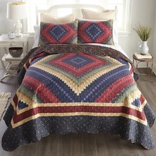 Donna Sharp Chesapeake Trip Around the World Country Cottage King 3 PC Quilt Set