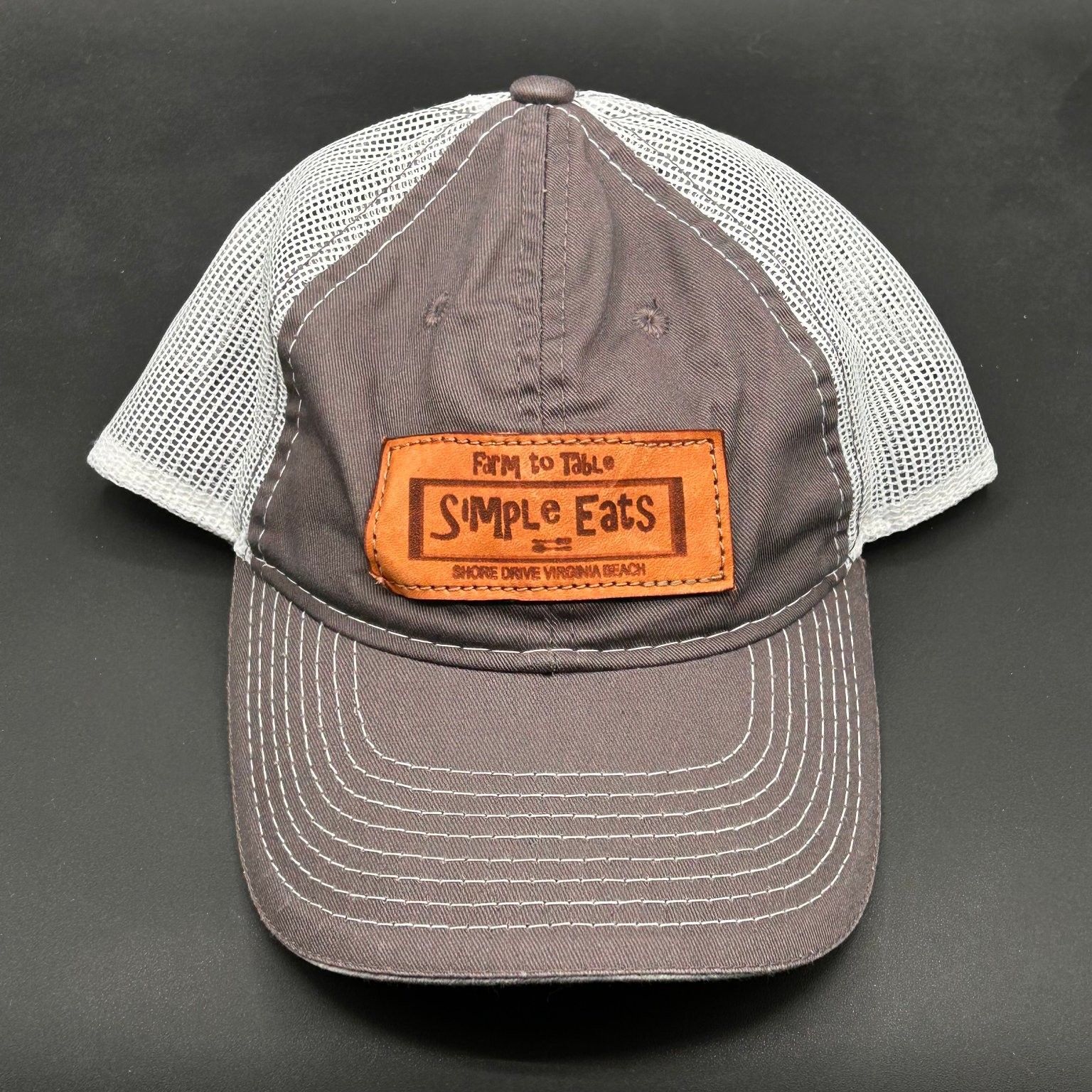 Simple Eats Trucker Hat Men's Adjustable Gray Whi… - image 6