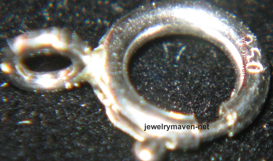 5mm SOLID PLATINUM 950 Spring Ring Clasp OPEN Jump HYPOALLERGENIC Italy - Image 2 of 3