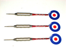 Steel Tip Darts, Used 20 Gram Plated, with New Aluminum Shafts Flights 3469