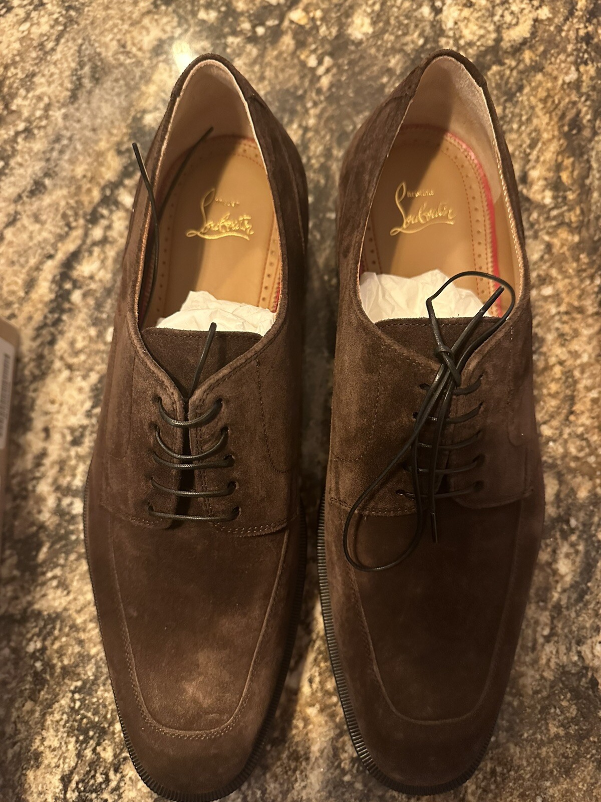 SAOLA Scarpe derby Christian Louboutin uomo Davisol suola a strappo taglia EU 43 US 10