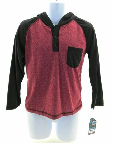 Street Rules Hooded Henly Boys Large 14/16 Black and Red Long Sleeve - Picture 2 of 12