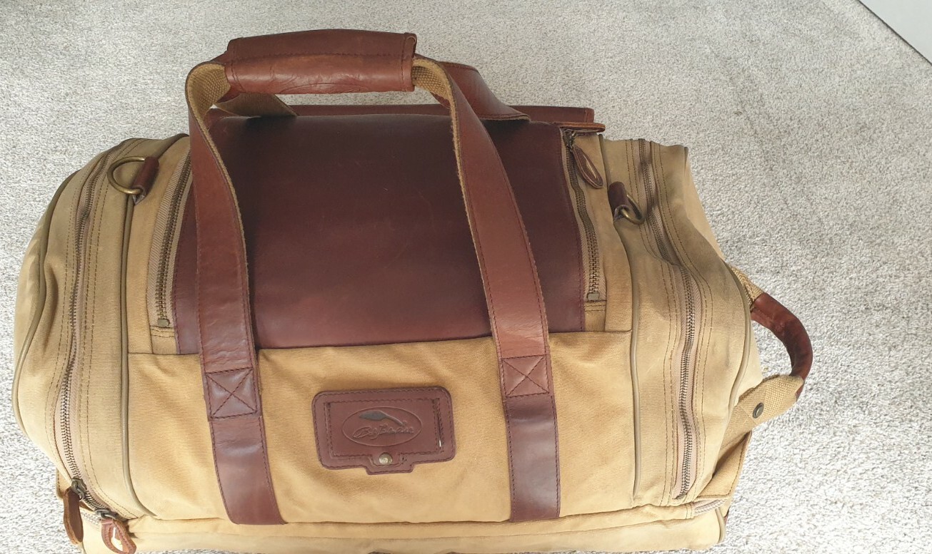 Bob Timberlake Travel Duffel Bag Leather Canvas eBay