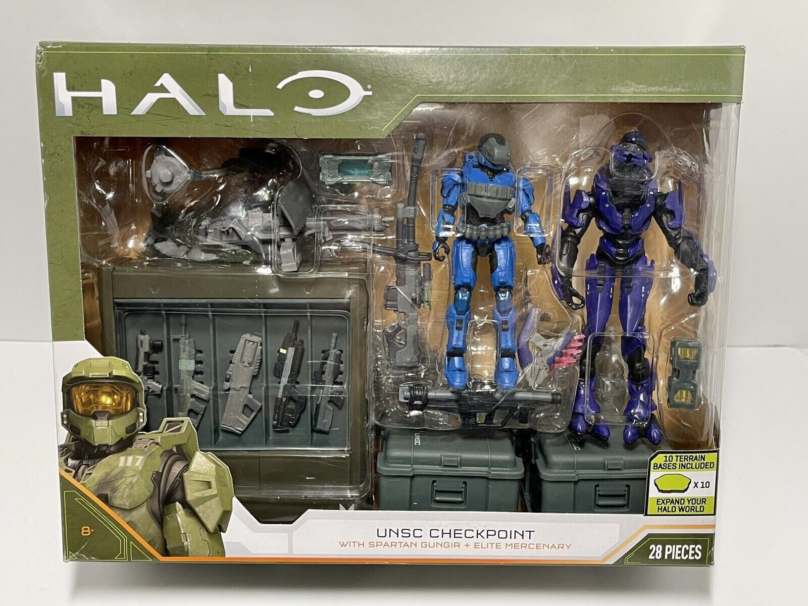 Jazwares World Of Halo - UNSC Checkpoint - 4" Action Figure 28 Piece Set juguete