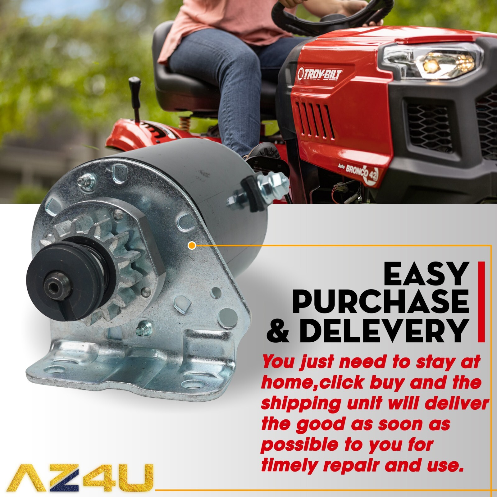 Mower Starter John Deere Poulan Troy Bilt Pony Briggs Stratton Engine