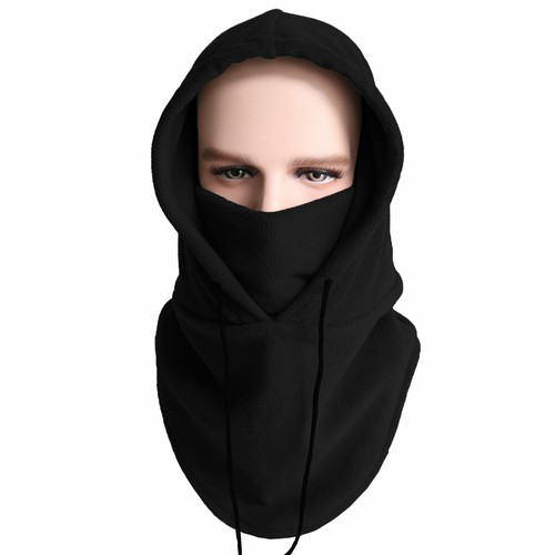 Fleece Balaclava Winter Hat for Men Women - Windproof Neck Warmer Ski Mask - Picture 1 of 24