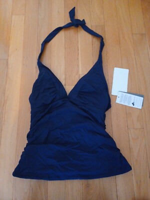 Athleta Shirrendipity Halter Tankini Top Navy ~ NWT ~ Size Extra Extra Small XS