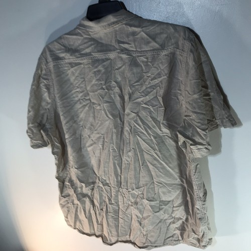 Woolrich Beige 100% Cotton Button Up Mens Size XL Camp - Picture 3 of 6