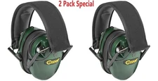 2 Pack Caldwell E-MAX Low Profile Electronic Hearing Protection Green 487557