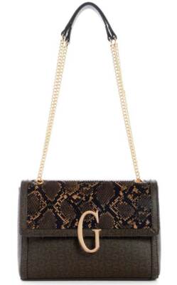 NEW GUESS Women's Ellensburg Logo Snakeskin Print Crossbody Bag Handbag  Purse