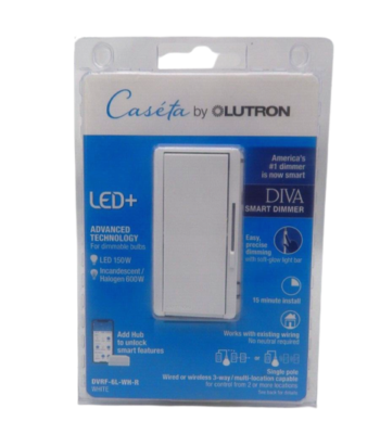 #ad #ad Lutron DIVA Caseta Smart LED Dimmer DVRF 6L WH R $46.00