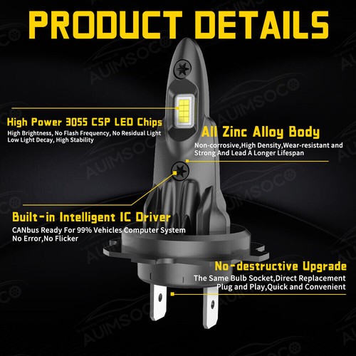 Para Audi A3 A4 A5 A6 Q5 2009-2014 Faro LED Alto/Bajo+Niebla Bombillas Kit 6000K - Imagen 5 de 18