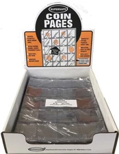 20 Pocket Pages For 2x2 Coin Flips Cardboard Holders Box of 100 Supersafe Vinyl