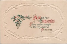 Merry Christmas There Seems A Magic Divided Back Posted German Vintage Post Card