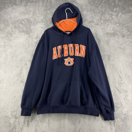 Auburn University AU Tigers Sweater Hoodie Mens 2XL Blue Pocket Stadium Athletic