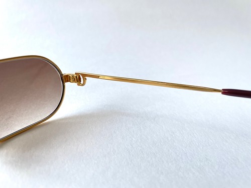 occhiali da sole vintage CARTIER MUST Louis LC oro 22K MEDIUM 53*20 lenti nuove 1983 - Foto 13 di 15