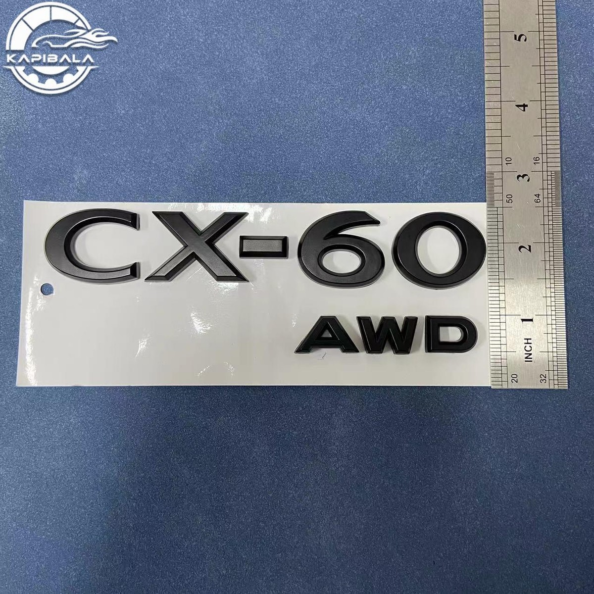 Matte Black For Ma-z CX-60 CX 60 AWD 2023-2024 Hatch Nameplate