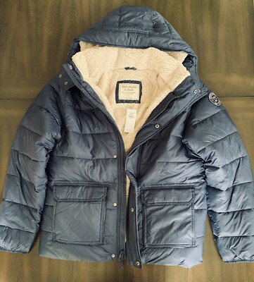 sherpa lined puffer jacket