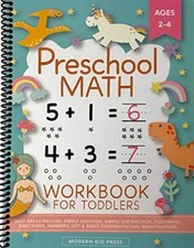 Preschool Math Workbook for Toddlers Ages 2-4 Modern Kid Press