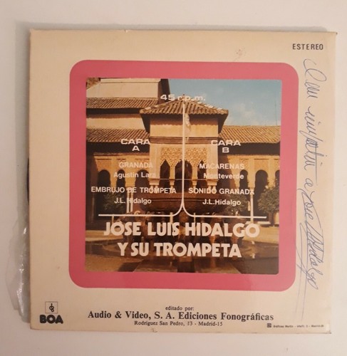 GRANDA en La Trompeta De Jose Luis Hildago SIGNED! 45 RECORD Spain 1972 vintage - Imagen 2 de 9